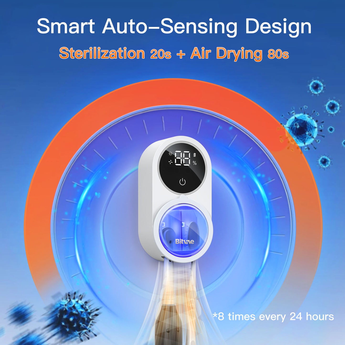UV Cleaning Air Drying Toothbrush Cleaner